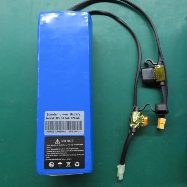 بسته باتری 12 ولت 18650 2600 میلی آمپر ساعت 36 ولت 10.4 آمپر ساعت با اسکوتر XT60 برای E