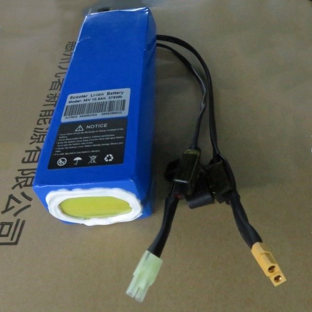 بسته باتری 12 ولت 18650 2600 میلی آمپر ساعت 36 ولت 10.4 آمپر ساعت با اسکوتر XT60 برای E