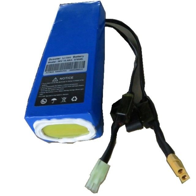 بسته باتری 12 ولت 18650 2600 میلی آمپر ساعت 36 ولت 10.4 آمپر ساعت با اسکوتر XT60 برای E