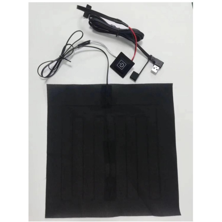 لباس های سفارشی پد های گرم 24*24 سانتی متر برای بالش گرم 5 ولت با USB Bend Head