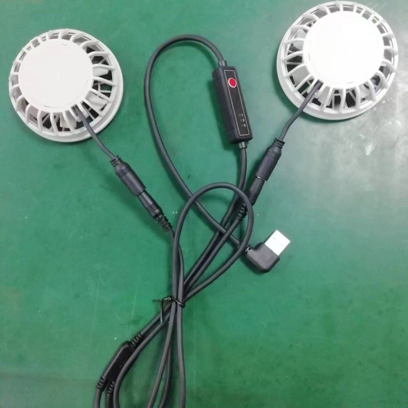 شلوار خنک کننده تابستانی سبک 25 میلی متر دو فن متصل به کابل سوئیچ USB