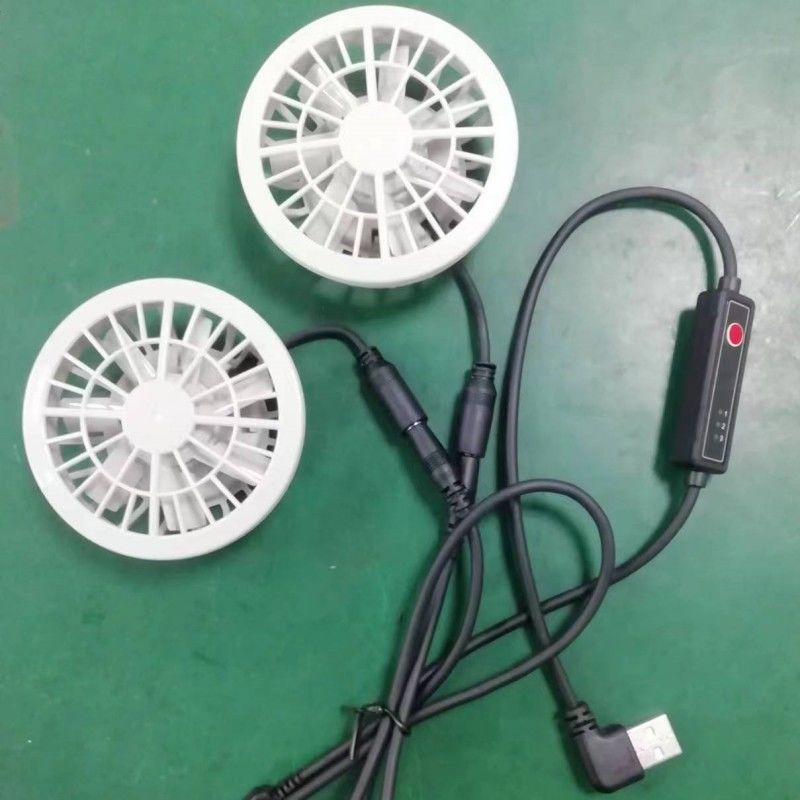 شلوار خنک کننده تابستانی سبک 25 میلی متر دو فن متصل به کابل سوئیچ USB