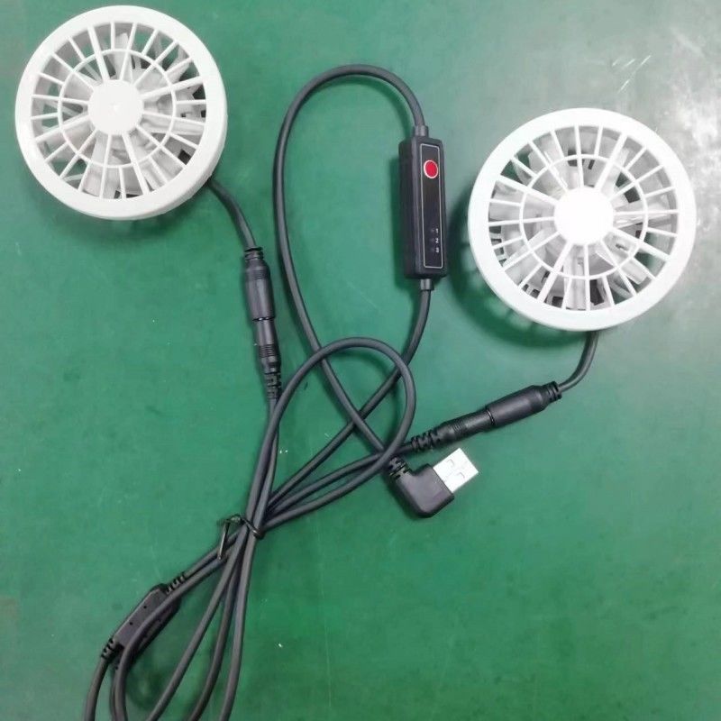 شلوار خنک کننده تابستانی سبک 25 میلی متر دو فن متصل به کابل سوئیچ USB
