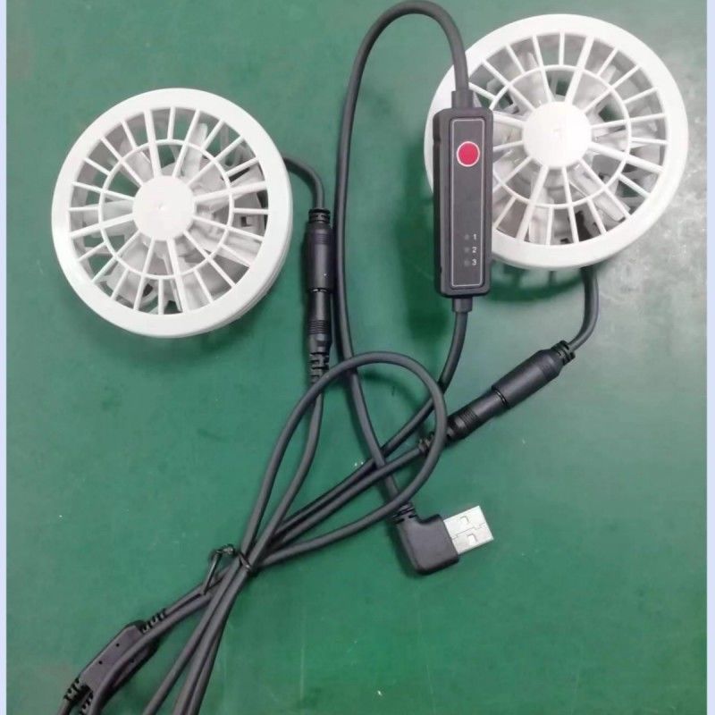 شلوار خنک کننده تابستانی سبک 25 میلی متر دو فن متصل به کابل سوئیچ USB