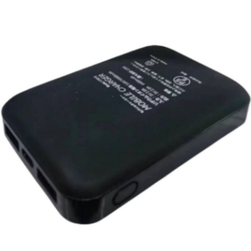 5V 2A USB 10000 Mah Powerbank دو پورت USB سیاه باتری