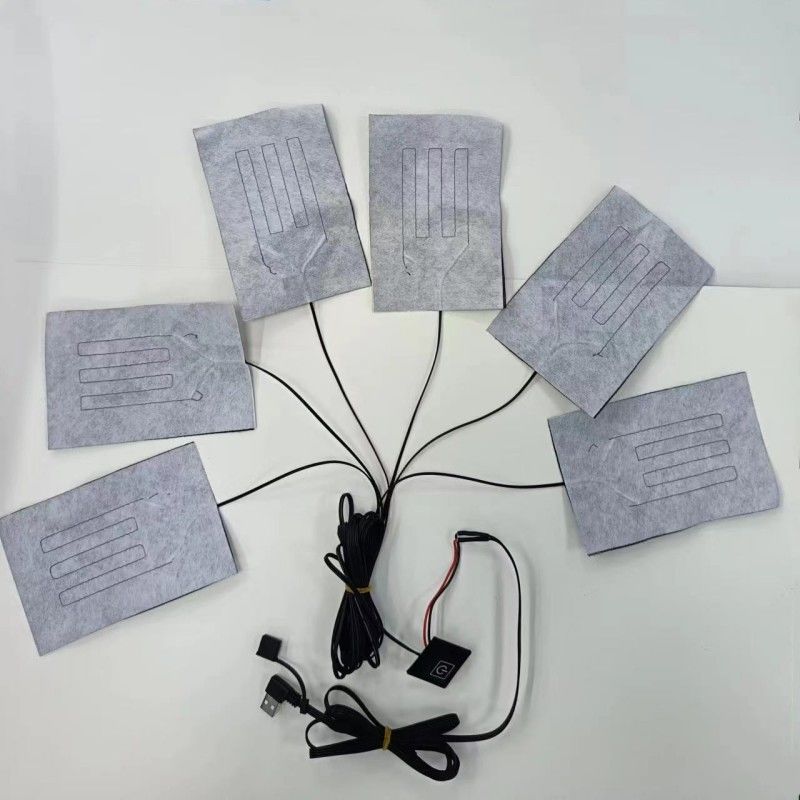 6 در 1 پوشاک پد های گرمایش 10x15 سانتی متر طول کابل 1M حداکثر دمای 50 درجه