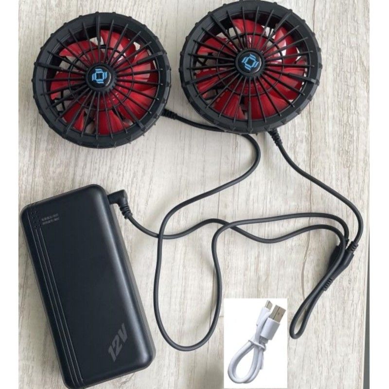 هوا تهویه شده ژاکت خنک کننده فن باتری 12v 20000mAh سرعت بالا 10H زمان کار