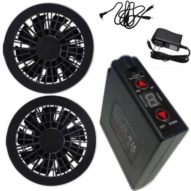 7.2V جاکت خنک کننده فن باتری 4400mAh با شارژر برای پوشاک تابستانی