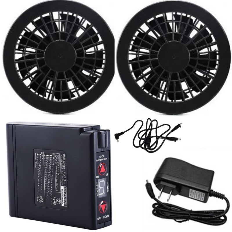 7.2V جاکت خنک کننده فن باتری 4400mAh با شارژر برای پوشاک تابستانی