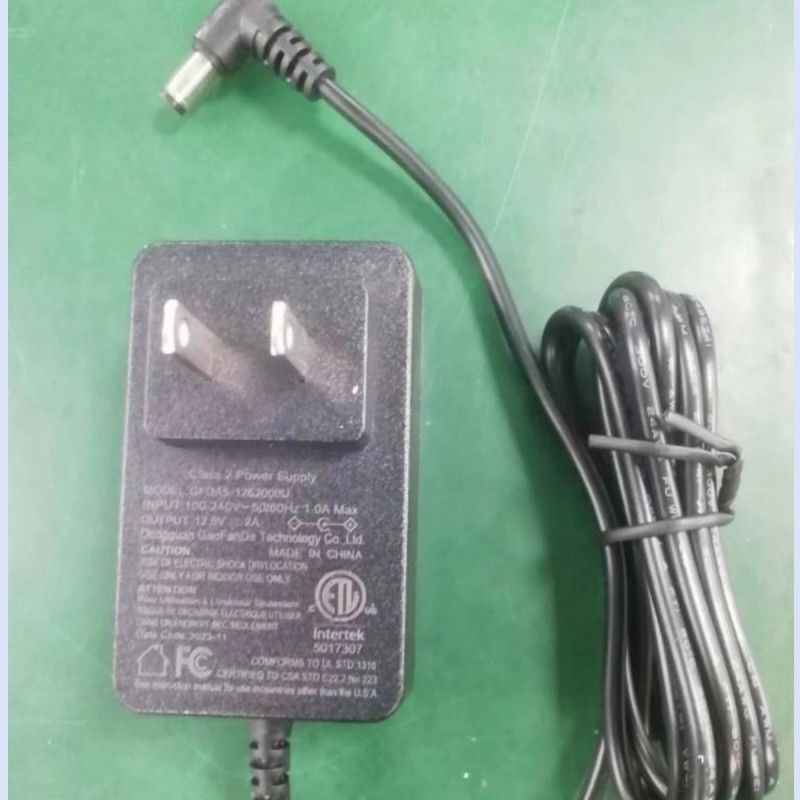 شارژر باتری 12 ولت 2A US پلگ DC Bend Head 90° 2.1mm Barrel Jack دو آمپر