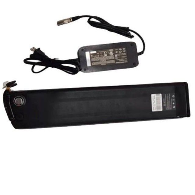 باتری لیتیوم ماهی نقره ای 48V 25Ah طول 630mm با شارژر برای دوچرخه ای