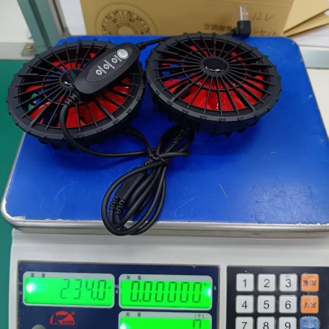 فن خنک کننده ژاکت 12 ولت فن USB کنترل سرعت باد 12 ولت بالا 9 ولت متوسط 5 ولت پایین