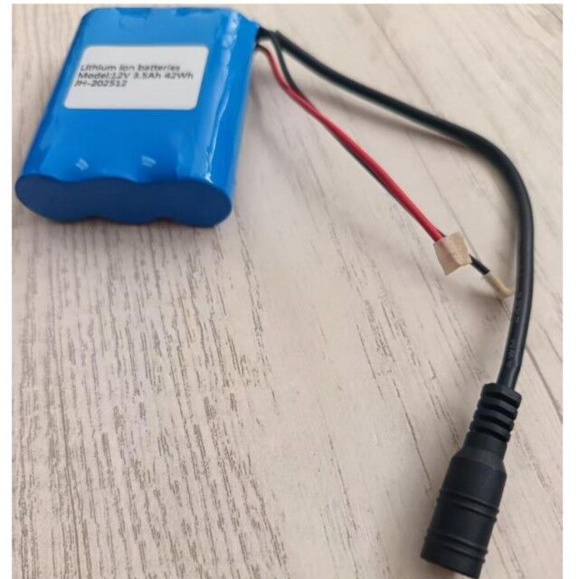 باتری های سفارشی 11.1V 12V بسته 18650 3s1p 12V 3.5Ah باتری با پلاگین DC برای چراغ نوار LED