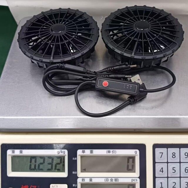 فن خنک کننده لباس های بیرونی تابستانی با سرعت 3 سطح برای پنبه فن خنک کننده فوق العاده نازک 34mm