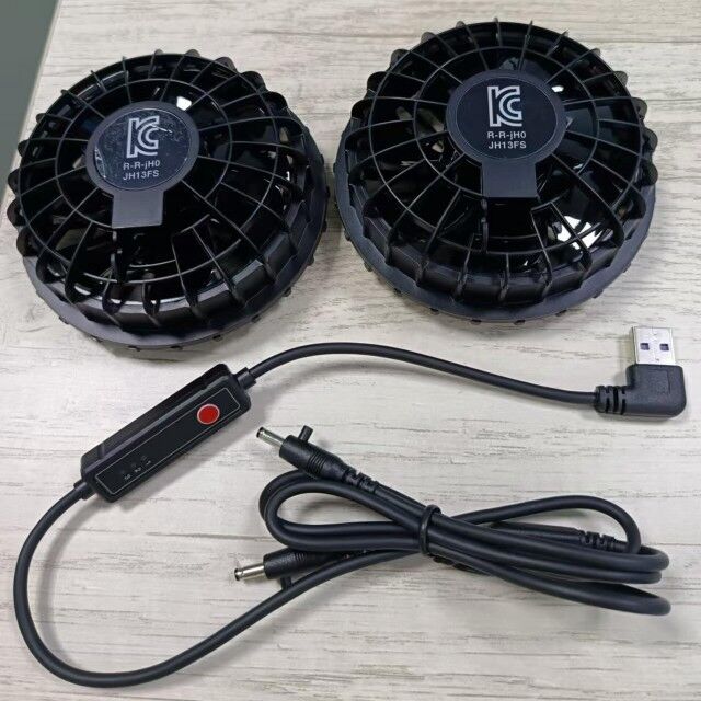 فن خنک کننده لباس های بیرونی تابستانی با سرعت 3 سطح برای پنبه فن خنک کننده فوق العاده نازک 34mm